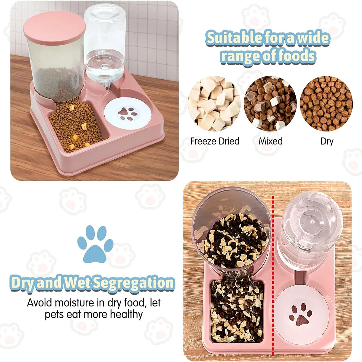 Pawfect Auto Dine Duo – 2-in-1 Automatic Pet Feeder & Water Dispenser