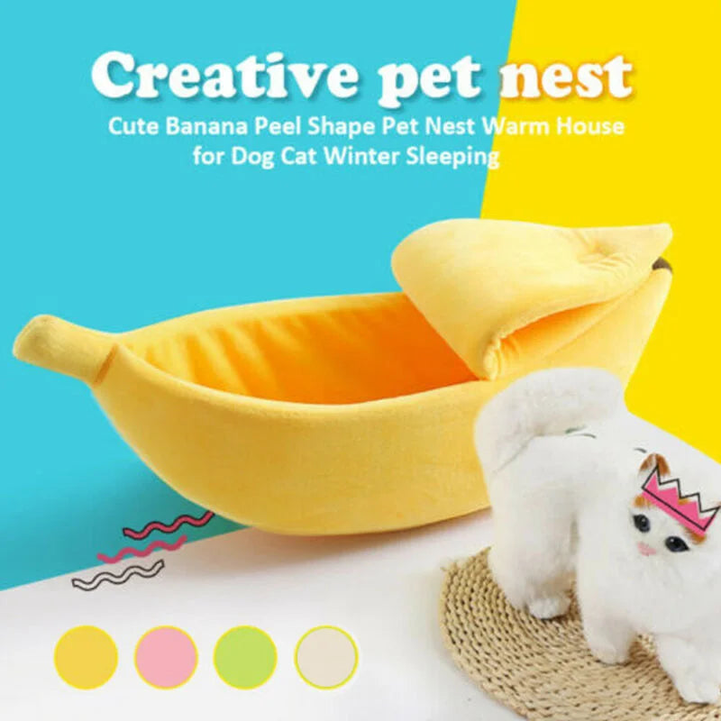 Pawfect Banana Cat Bed House