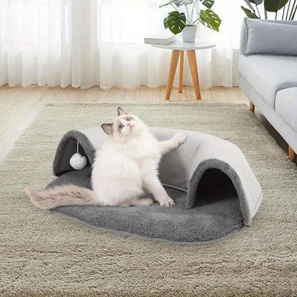 Pawfect Tunnel Bed with Plush Ball