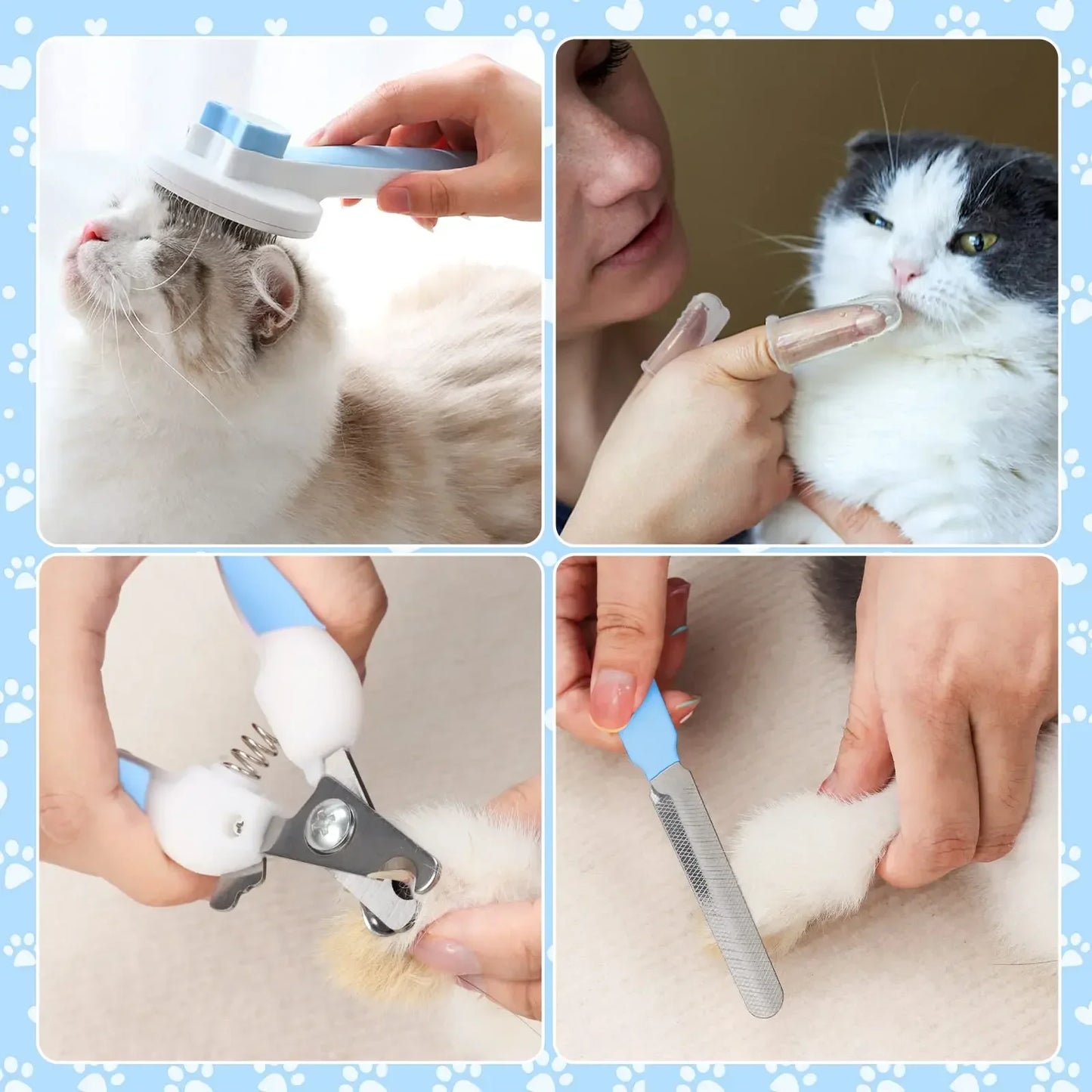 Pawfect 8-Piece Cat Grooming Kit