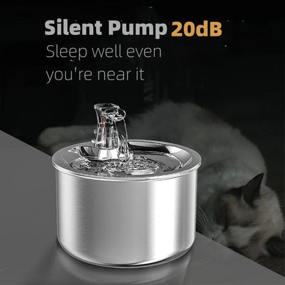 Pawfect 2L Stainless Steel Automatic Pet Water Dispenser