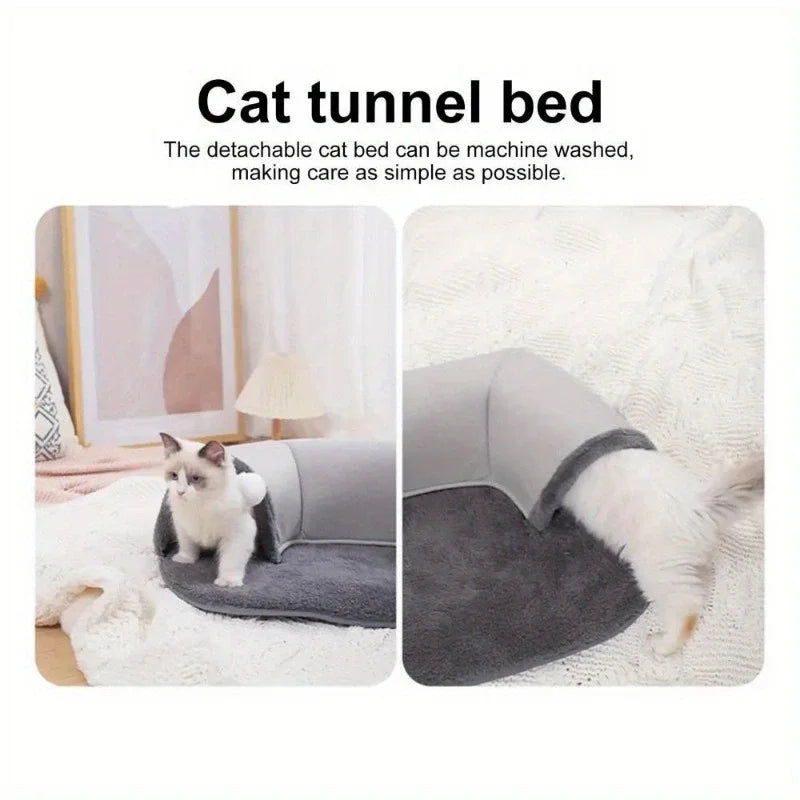 Pawfect Tunnel Bed with Plush Ball