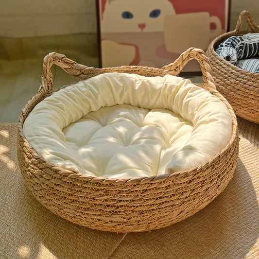 Pawfect Handmade Woven Cat Nest Basket