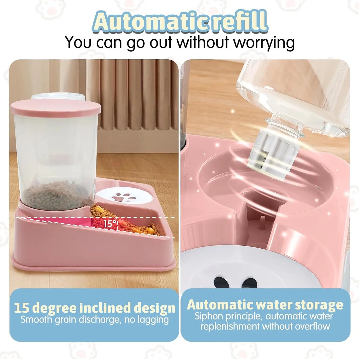 Pawfect Auto Dine Duo – 2-in-1 Automatic Pet Feeder & Water Dispenser