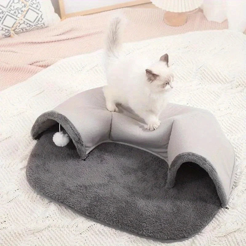 Pawfect Tunnel Bed with Plush Ball