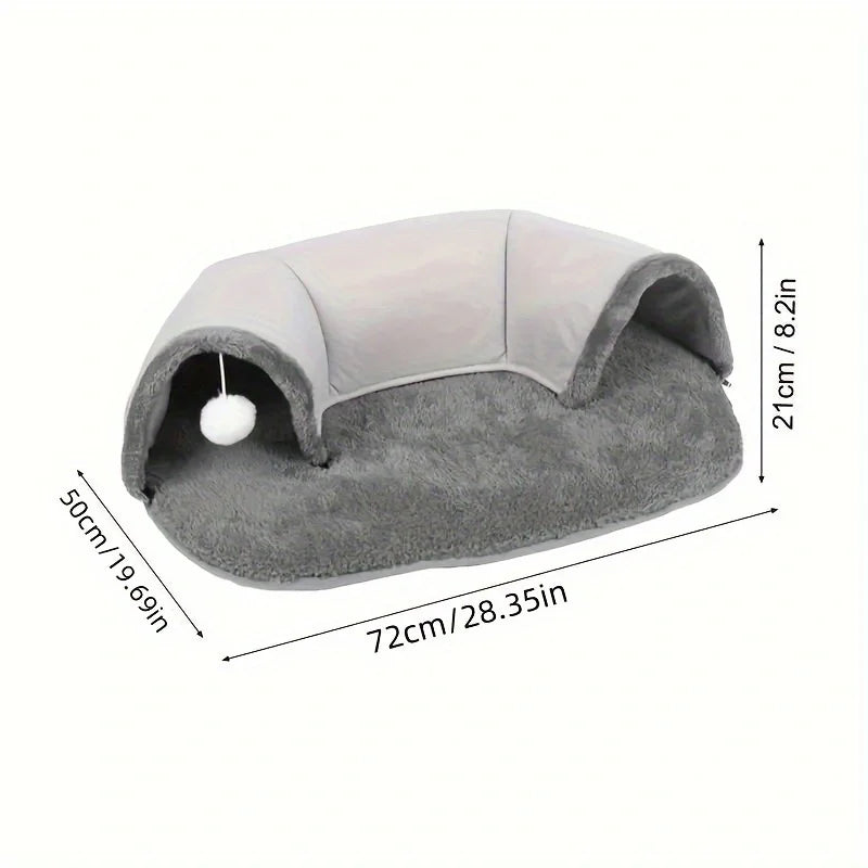 Pawfect Tunnel Bed with Plush Ball