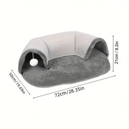 Pawfect Tunnel Bed with Plush Ball