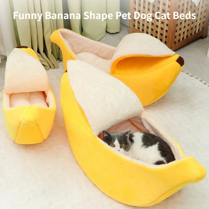 Pawfect Banana Cat Bed House