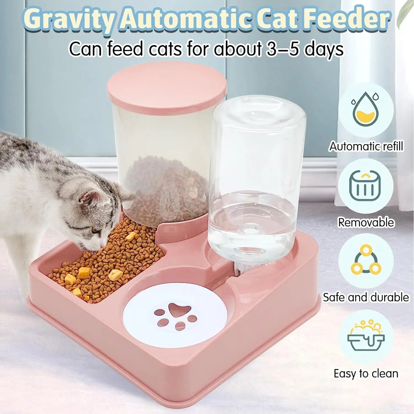 Pawfect Auto Dine Duo – 2-in-1 Automatic Pet Feeder & Water Dispenser